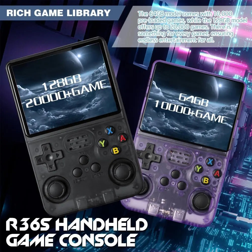 R36S Retro Handheld Game Console – 3.5" Screen, ARKOS System