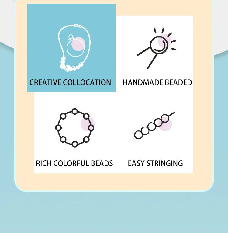 DIY Beaded Jewelry Set – 24 Grid Spacer Beads Kit for Girls