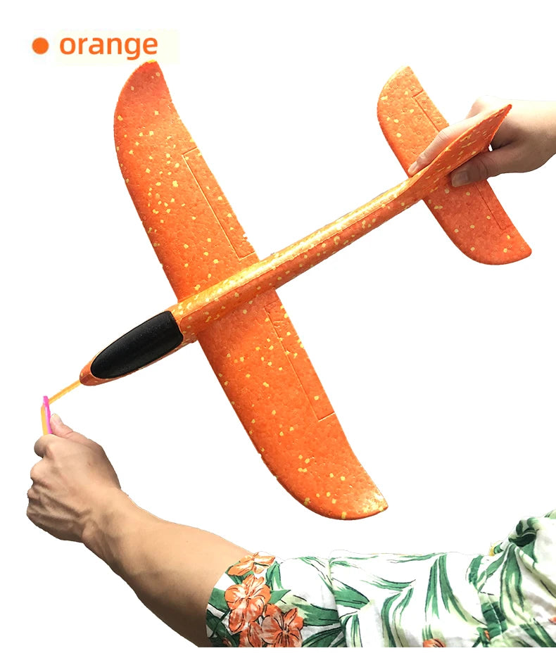 33/50CM Big Flash Glider Foam Plane Hand Throw Light Inertial AirPlane Outdoor Launch Fun of Kids Toys for Children Boys Gift