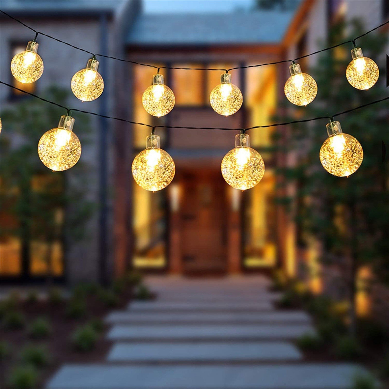 Solar Bubble Ball String Lights – Waterproof Outdoor Christmas Lamp