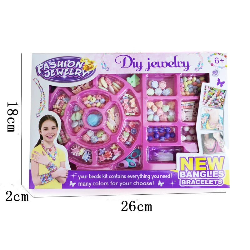 DIY Beaded Jewelry Set – 24 Grid Spacer Beads Kit for Girls