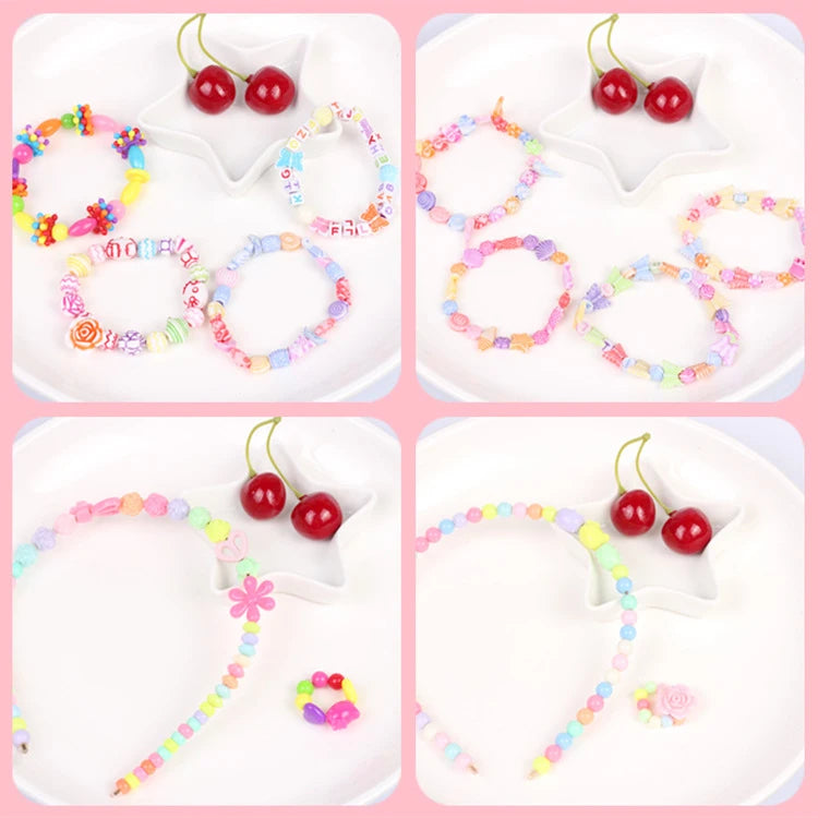DIY Beaded Jewelry Set – 24 Grid Spacer Beads Kit for Girls