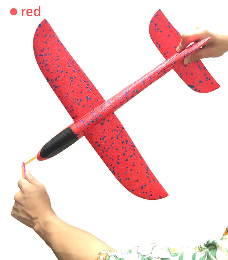 33/50CM Big Flash Glider Foam Plane Hand Throw Light Inertial AirPlane Outdoor Launch Fun of Kids Toys for Children Boys Gift