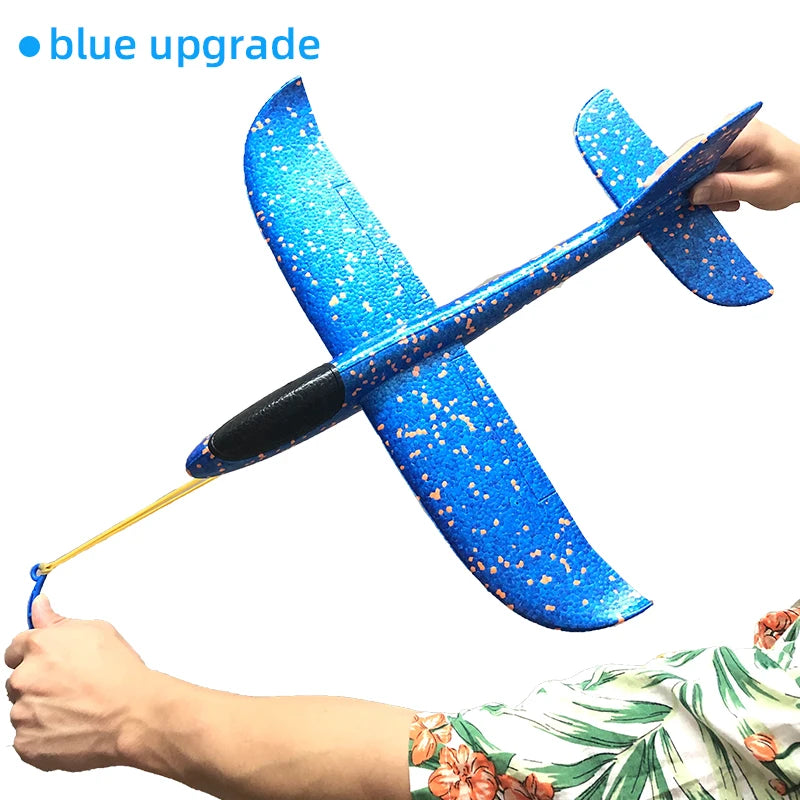 33/50CM Big Flash Glider Foam Plane Hand Throw Light Inertial AirPlane Outdoor Launch Fun of Kids Toys for Children Boys Gift