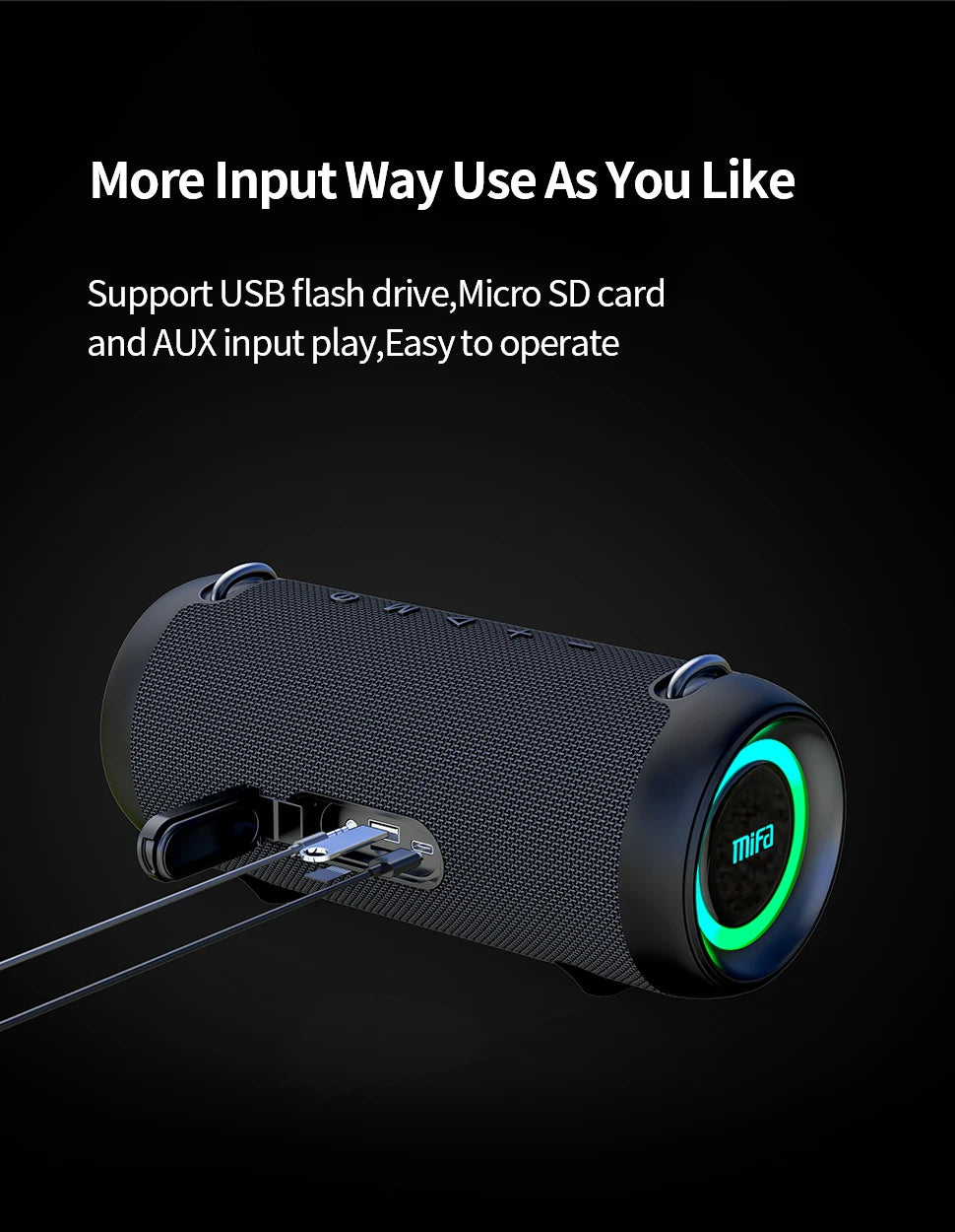 mifa A90 Bluetooth Speaker 60W Output Power Bluetooth Speaker with Class D Amplifier Excellent Bass Performace camping speaker