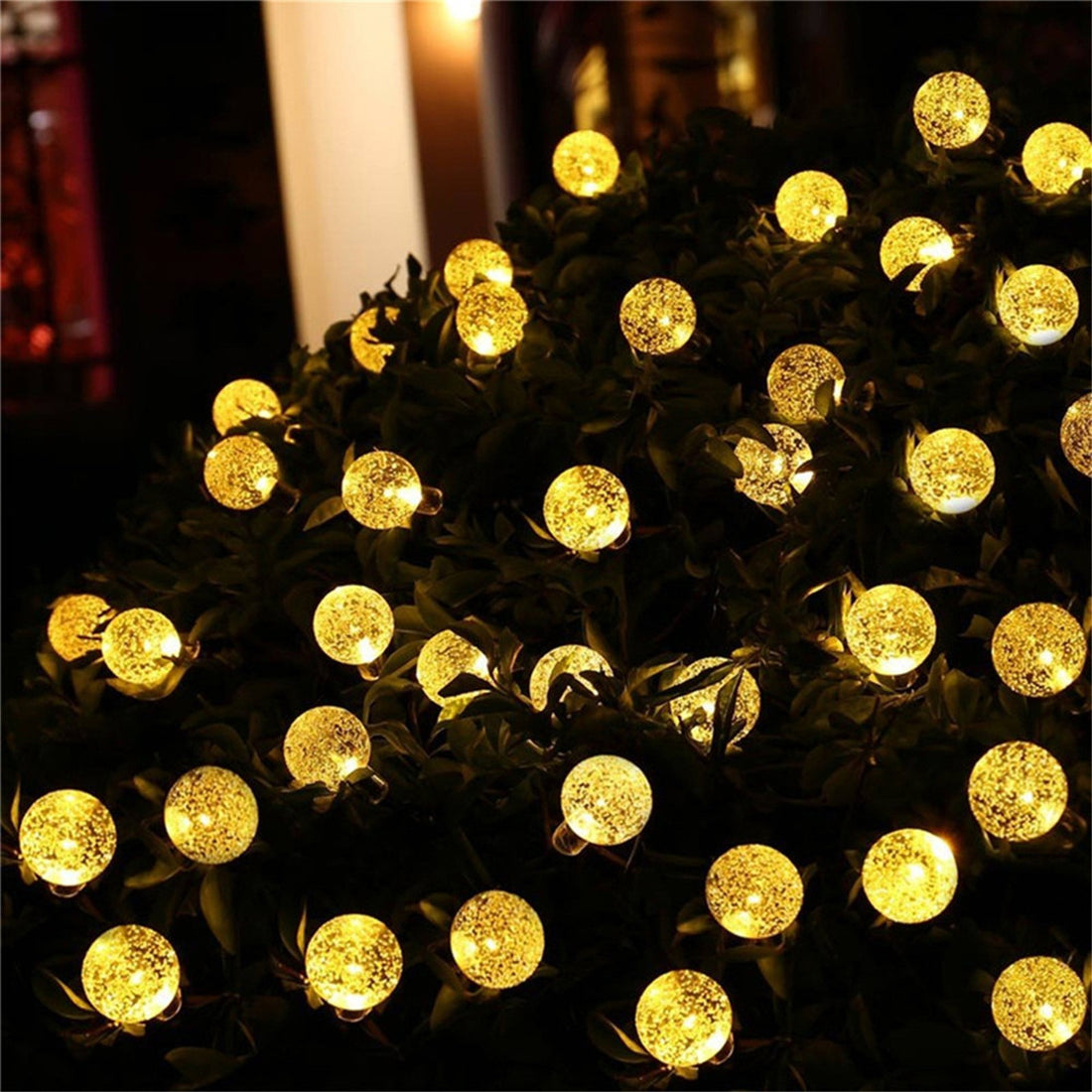 Solar Bubble Ball String Lights – Waterproof Outdoor Christmas Lamp