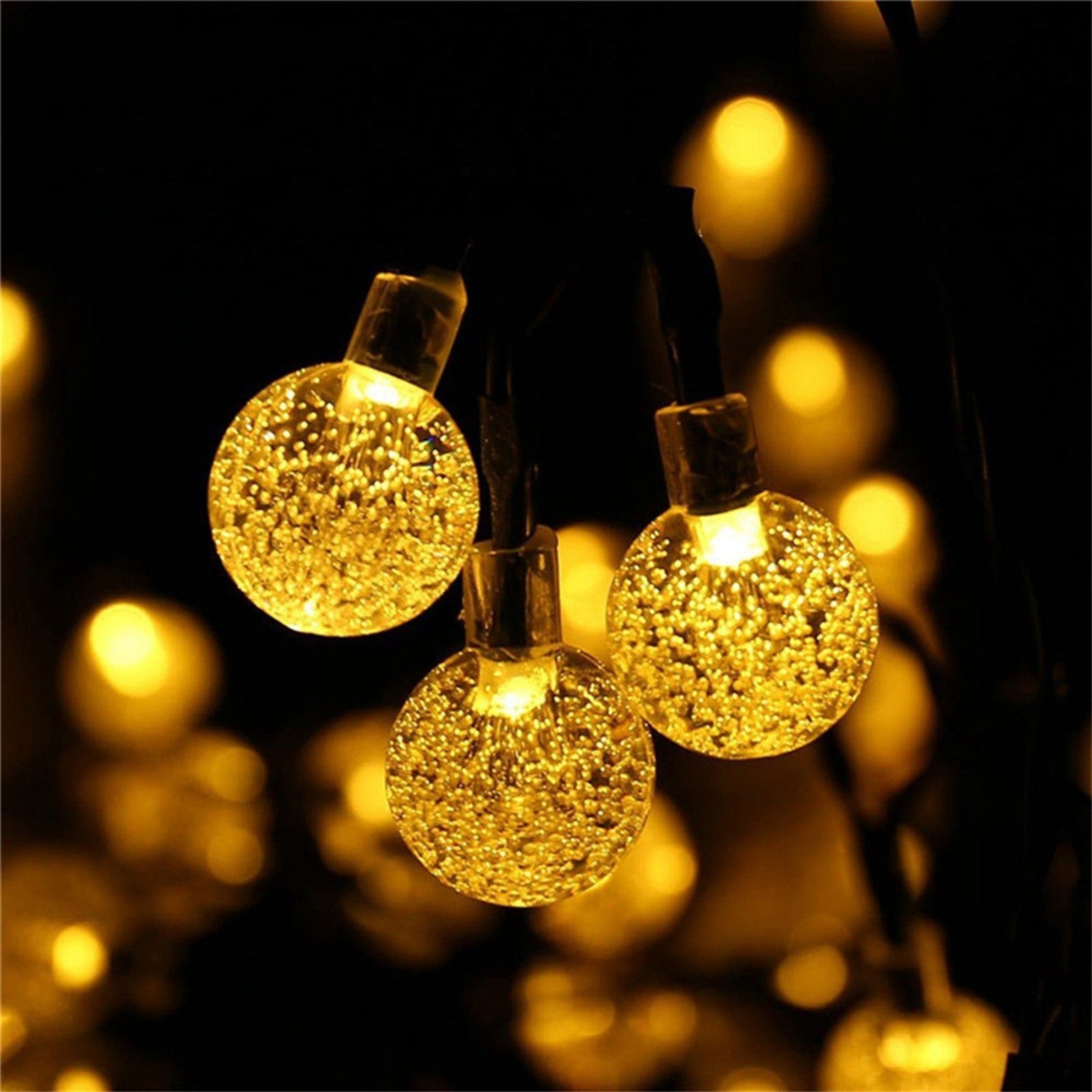 Solar Bubble Ball String Lights – Waterproof Outdoor Christmas Lamp