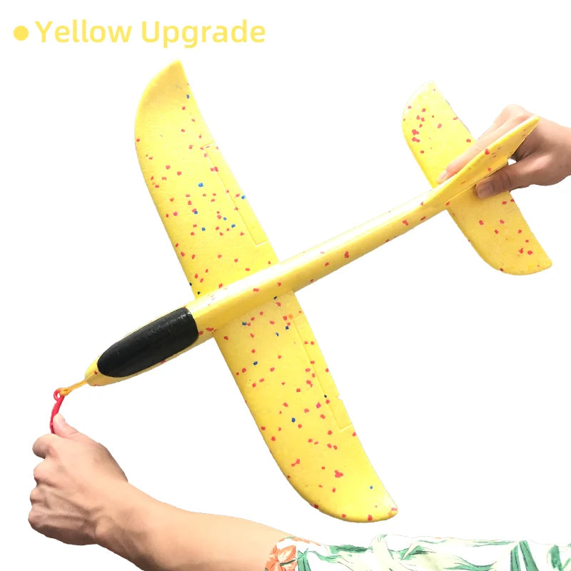 33/50CM Big Flash Glider Foam Plane Hand Throw Light Inertial AirPlane Outdoor Launch Fun of Kids Toys for Children Boys Gift