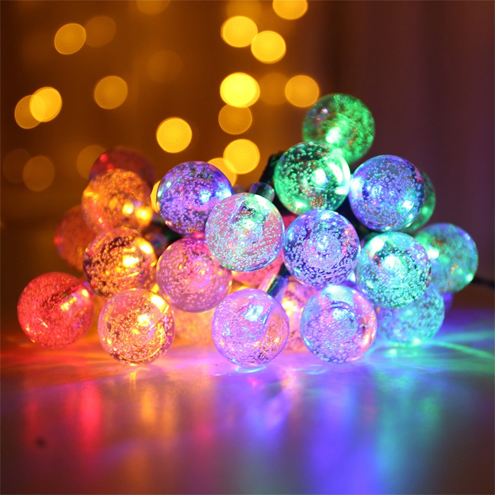 Solar Bubble Ball String Lights – Waterproof Outdoor Christmas Lamp