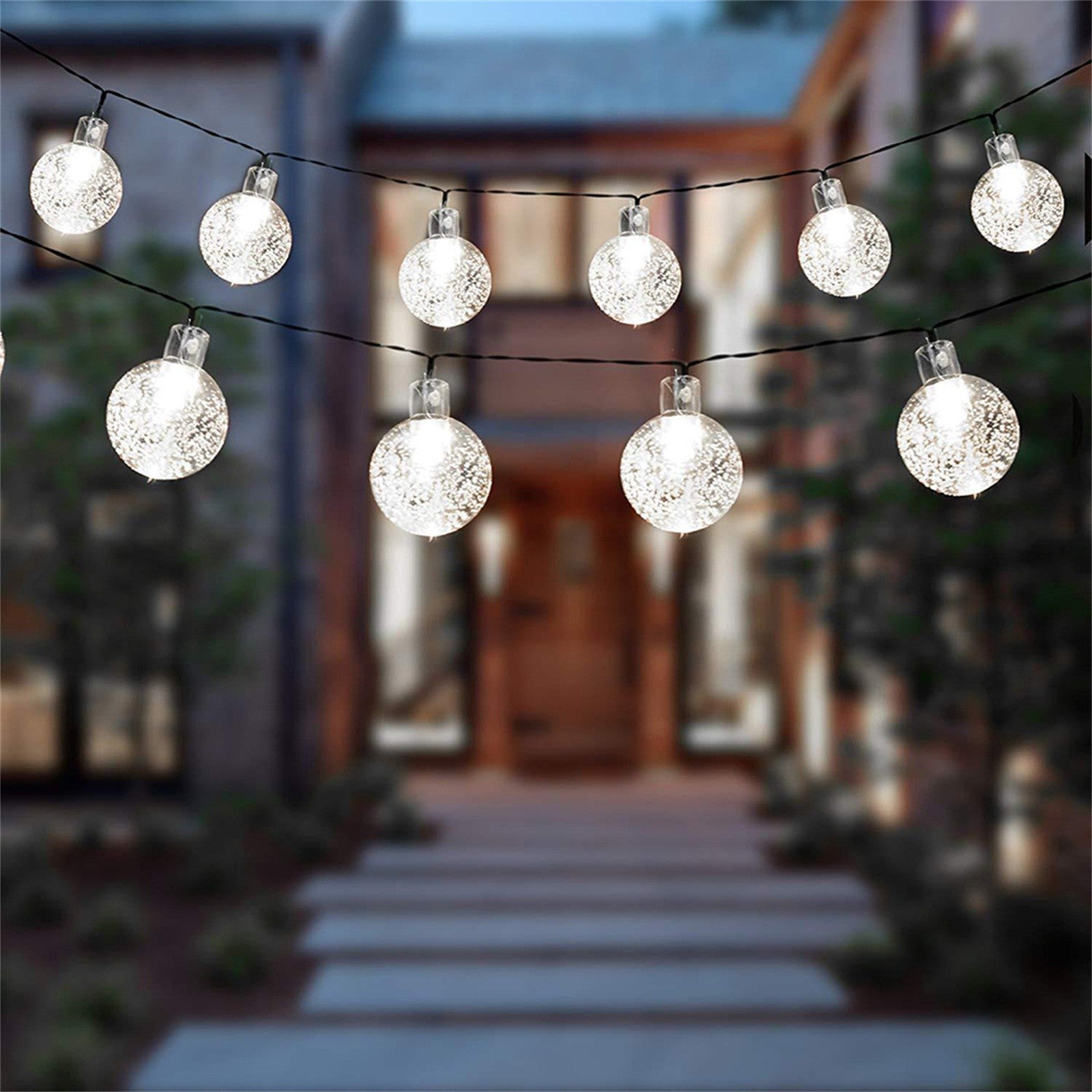 Solar Bubble Ball String Lights – Waterproof Outdoor Christmas Lamp