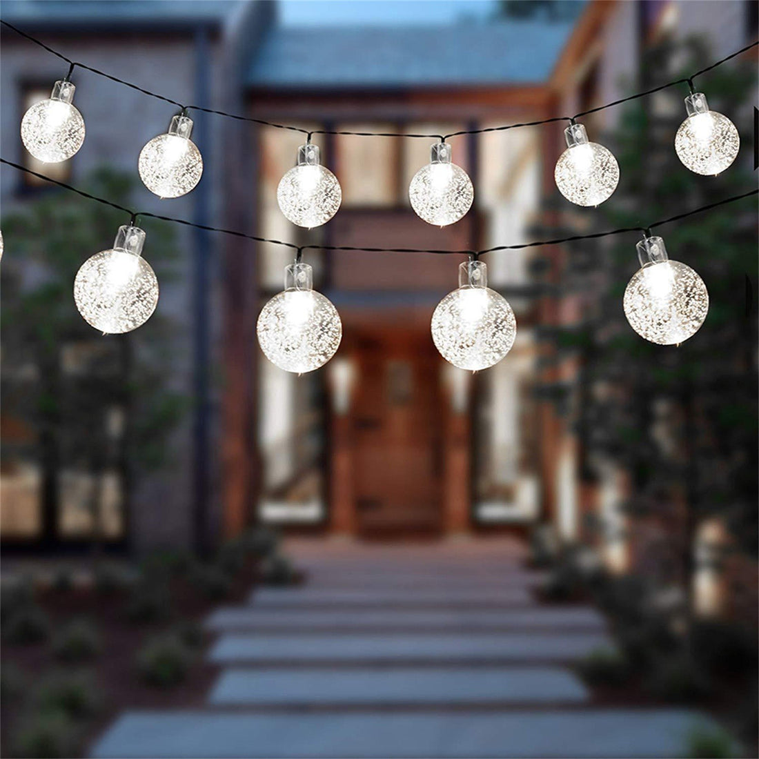 Solar Bubble Ball String Lights – Waterproof Outdoor Christmas Lamp