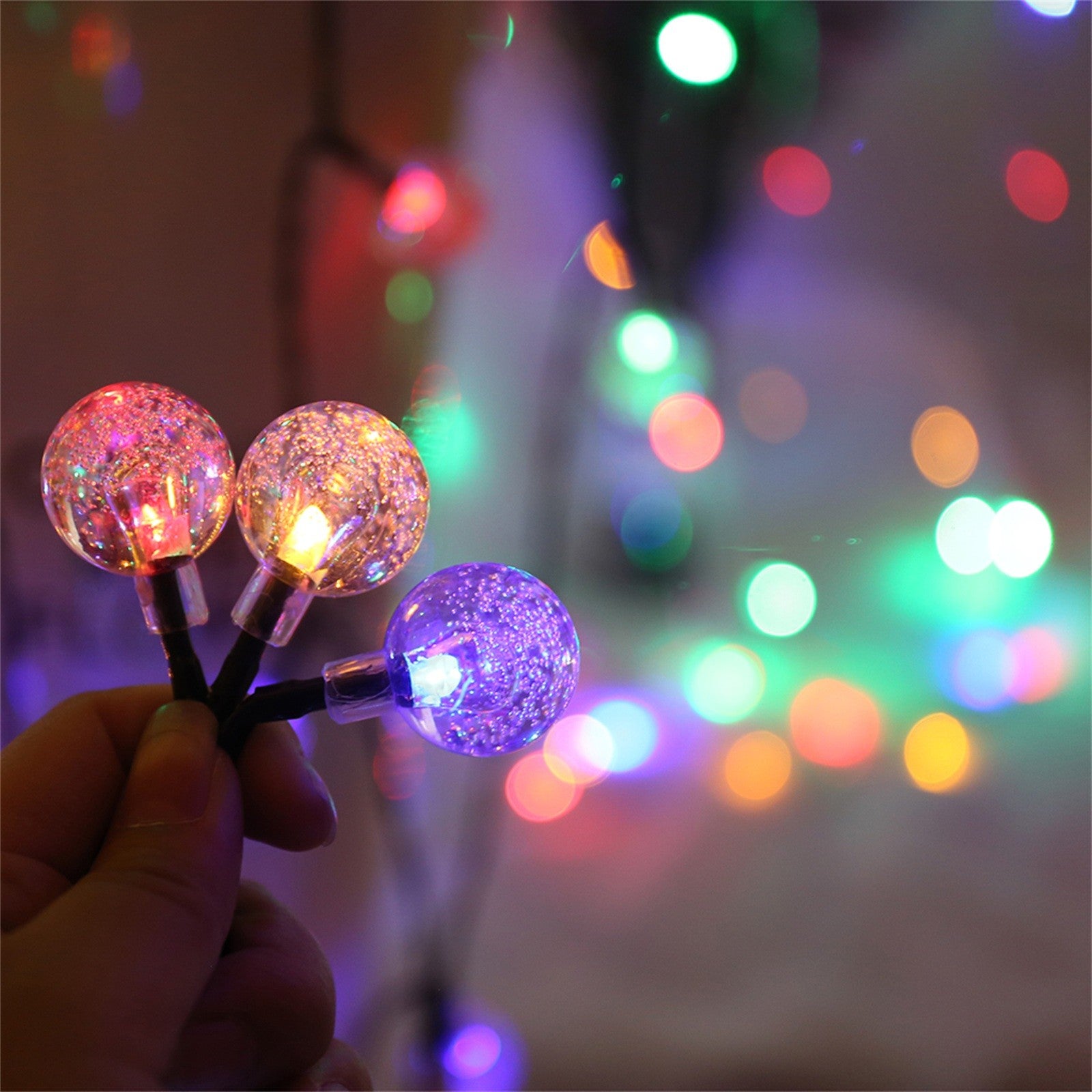 Solar Bubble Ball String Lights – Waterproof Outdoor Christmas Lamp