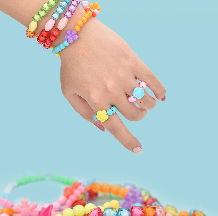 DIY Beaded Jewelry Set – 24 Grid Spacer Beads Kit for Girls