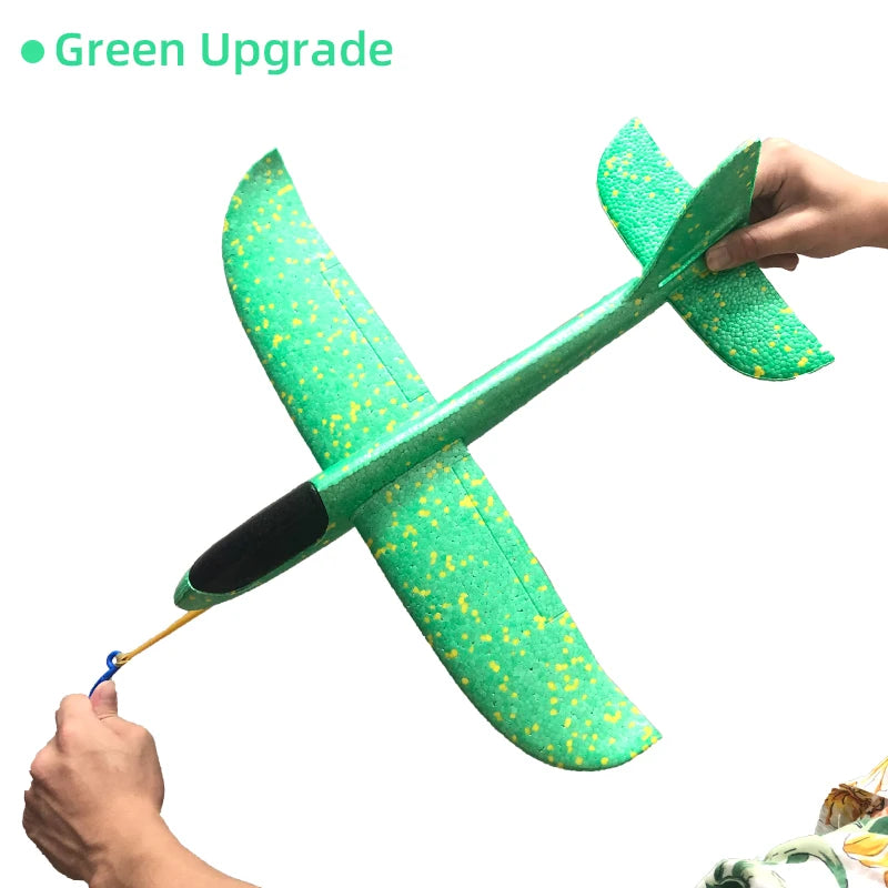 33/50CM Big Flash Glider Foam Plane Hand Throw Light Inertial AirPlane Outdoor Launch Fun of Kids Toys for Children Boys Gift