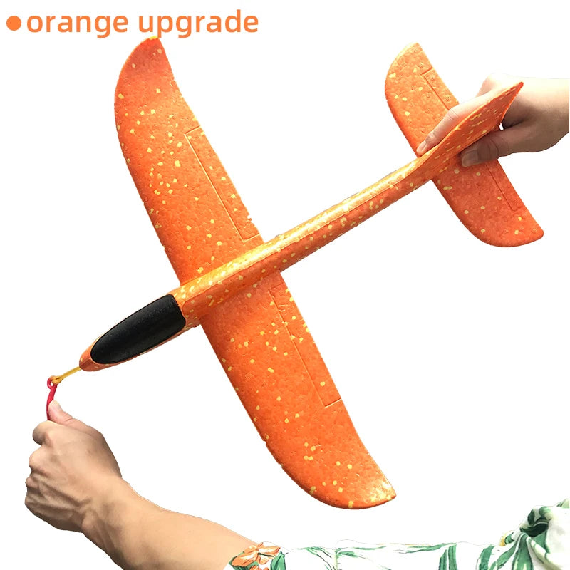 33/50CM Big Flash Glider Foam Plane Hand Throw Light Inertial AirPlane Outdoor Launch Fun of Kids Toys for Children Boys Gift