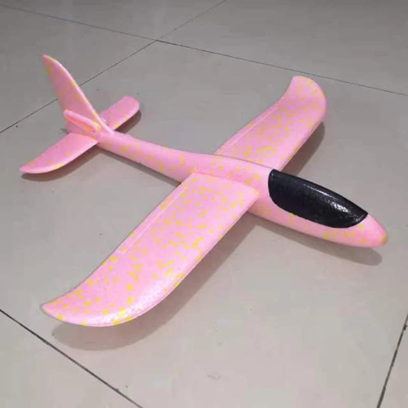 33/50CM Big Flash Glider Foam Plane Hand Throw Light Inertial AirPlane Outdoor Launch Fun of Kids Toys for Children Boys Gift