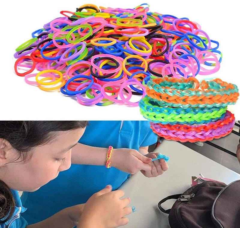 Colorful Loom Bands Bracelet Kit – 600–1500PCS DIY Craft Set