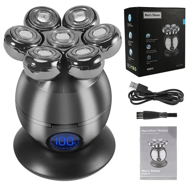 7D Electric Shaver – Floating Head Waterproof Beard Trimmer