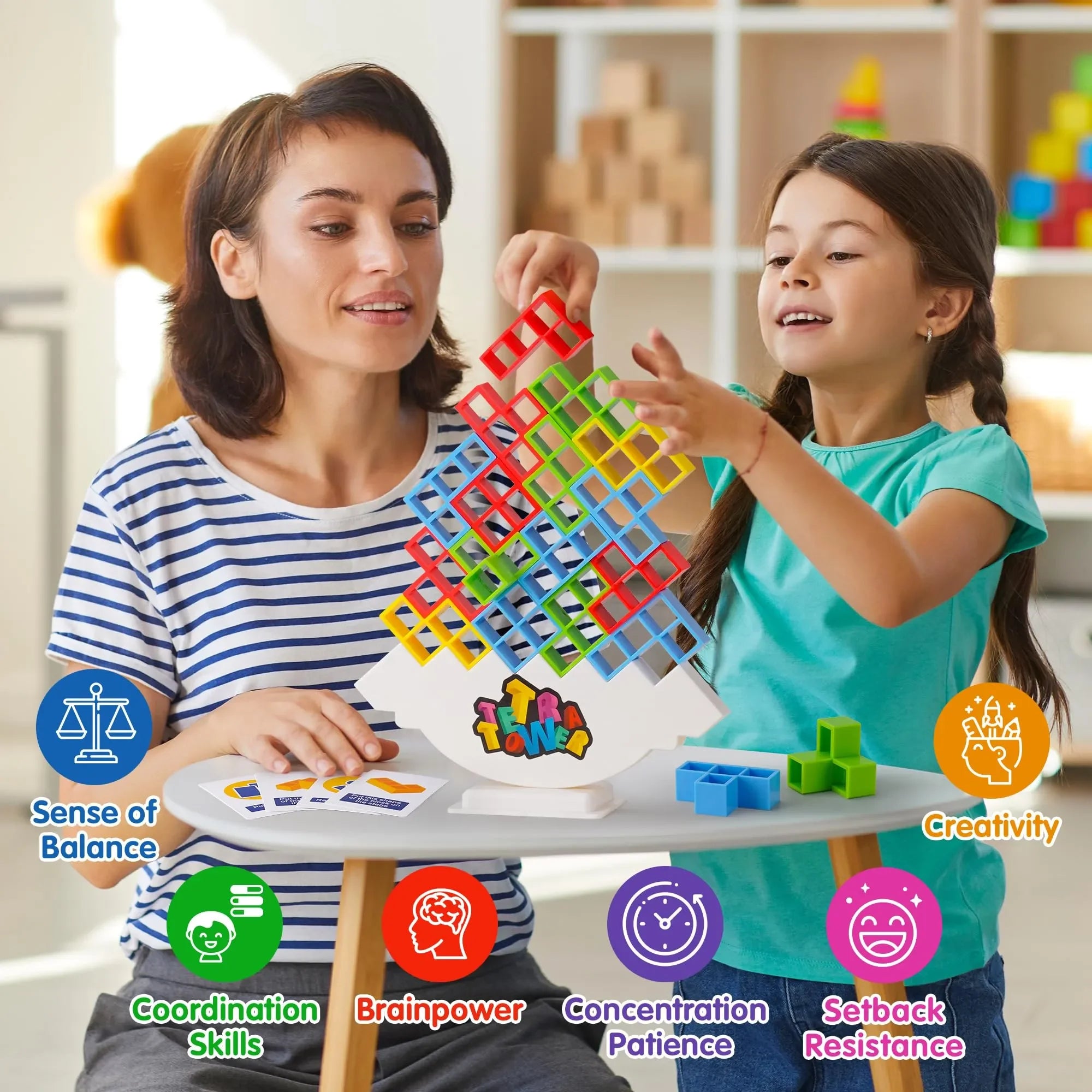 Tetra Tower Balance Game – Fun Stacking Puzzle for Kids & Adults