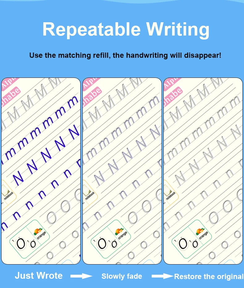 English Writing Practice Copybook – Groove Magic Calligraphy Book