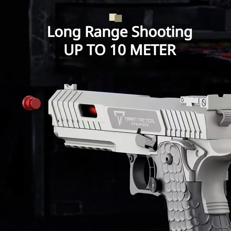 Automatic Continuous Shell Ejection 2011 Pistol Decompression Radish Gun Empty Hanging Revolver Toy Gun Boys Gift