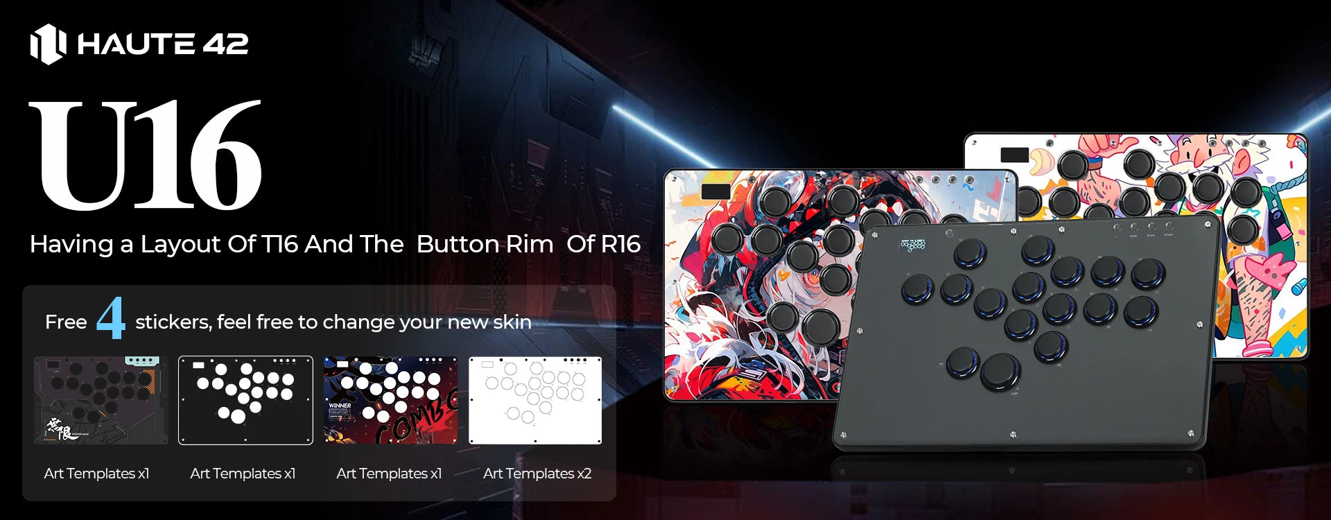 Haute42 HautePad X Leverless Fightstick – RGB Hitbox Controller