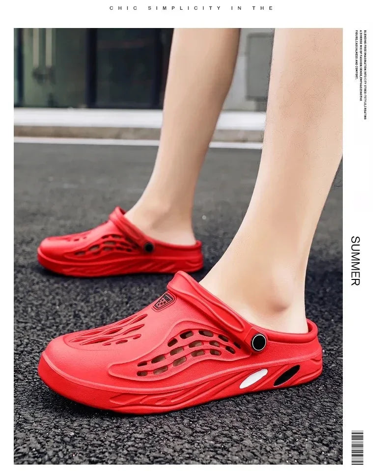 YRZL Mens Slippers Unisex Soft Non-slip Wear-resistant Casual Mens Sandals Comfortable Slip on Beach Shoes Outdoor Slippers Man