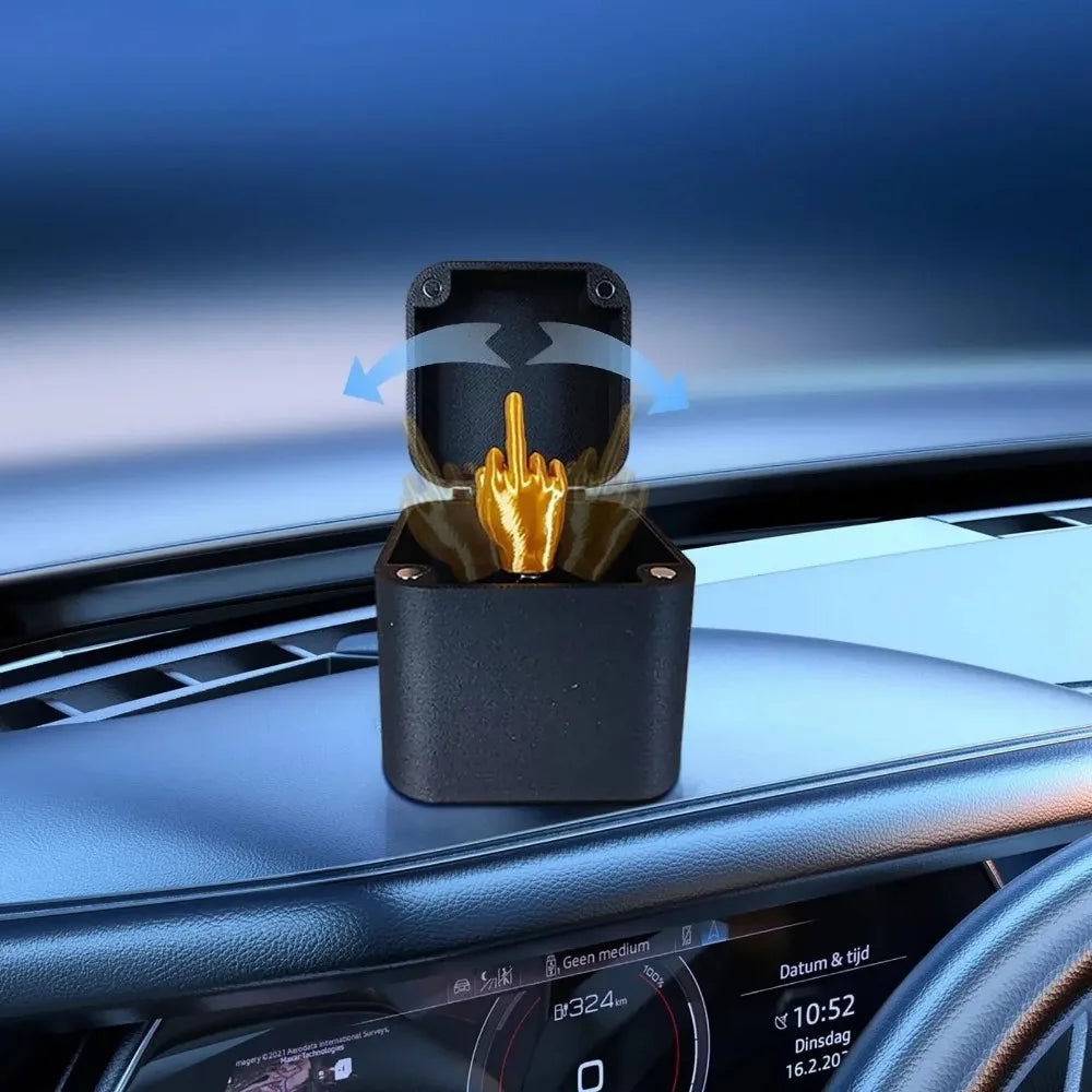 Funny Middle Finger in Box - Desk Decor Gag Gift for Halloween, Christmas & Birthday, Novelty Office Toy & Home Decoration