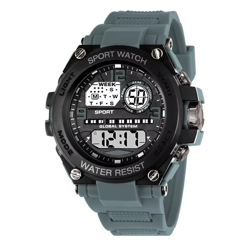 Men and Women's Electronicsa Watch Outdoor Sports  Big Dial Digital LED Alarm Digital-watch 1237 Sport Watch