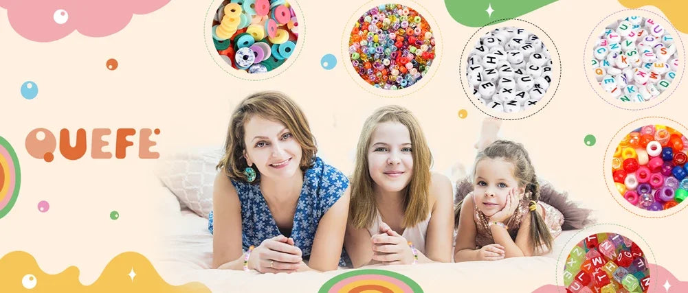 500PCS DIY Beaded Jewelry Kit – Spacer Beads Craft Set for Girls