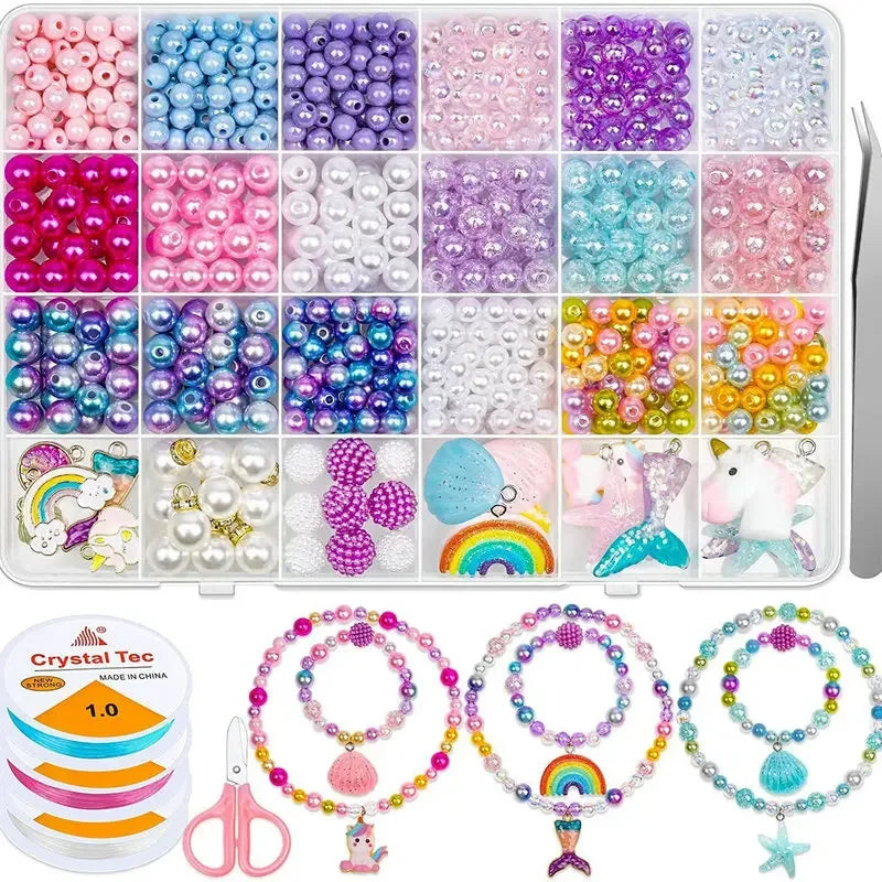 Gradient Pearl Bead Kit – Rainbow DIY Jewelry Making Set