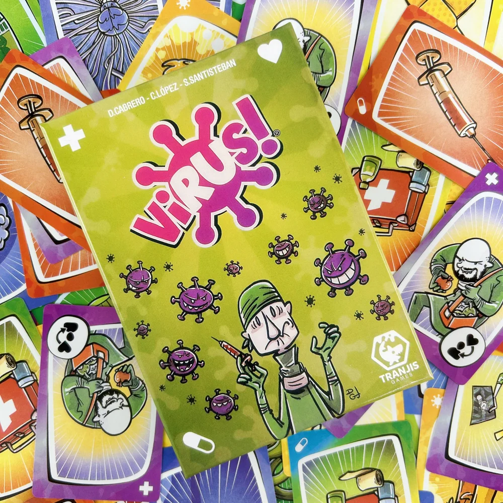 Virus! 1 2 3 Board Game – Bilingual Spanish/English Card Game