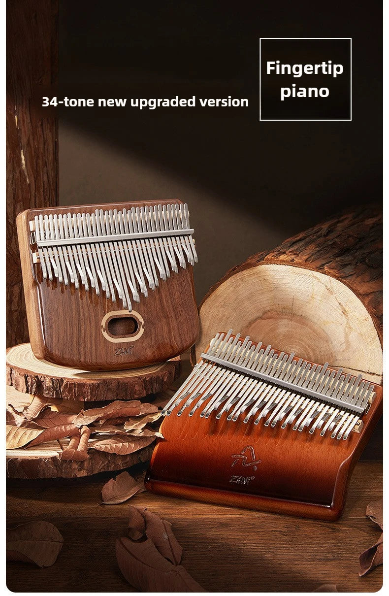 34-Tone Wooden Kalimba – Thumb Piano for Meditation & Healing