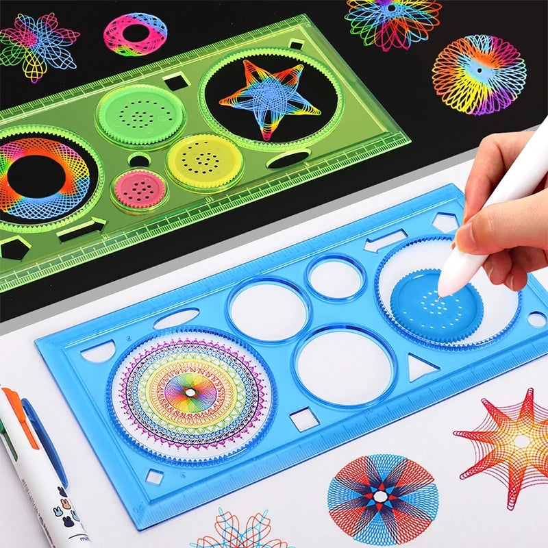 Geometry Spirograph Drawing Stencil Set – Kids Creative Art Toy