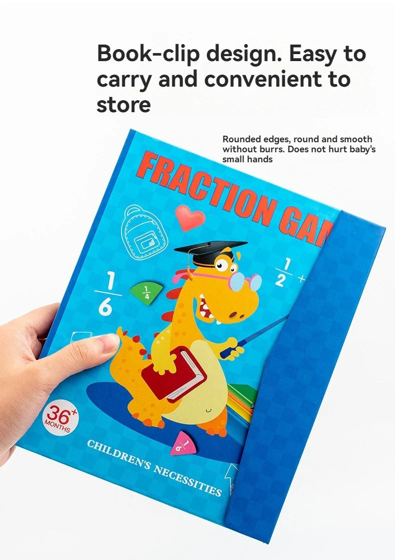 Magnetic Fraction Puzzle – Montessori Math Educational Toy