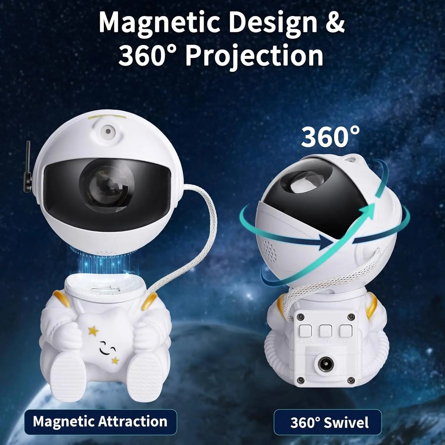 Galaxy Star Astronaut Projector – LED Starry Sky Night Light