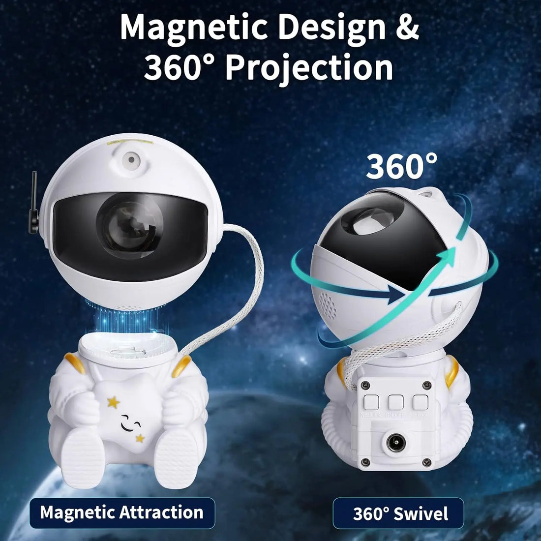Galaxy Star Astronaut Projector – LED Starry Sky Night Light