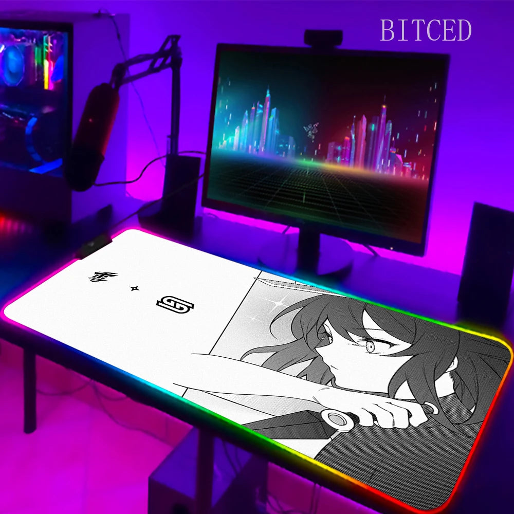 YUki Aim Gamer Keyboard Base With Backlight RGB LED Office Accessory Games Computers Diy Gaming Computer Desk Table Mouse Pad XL