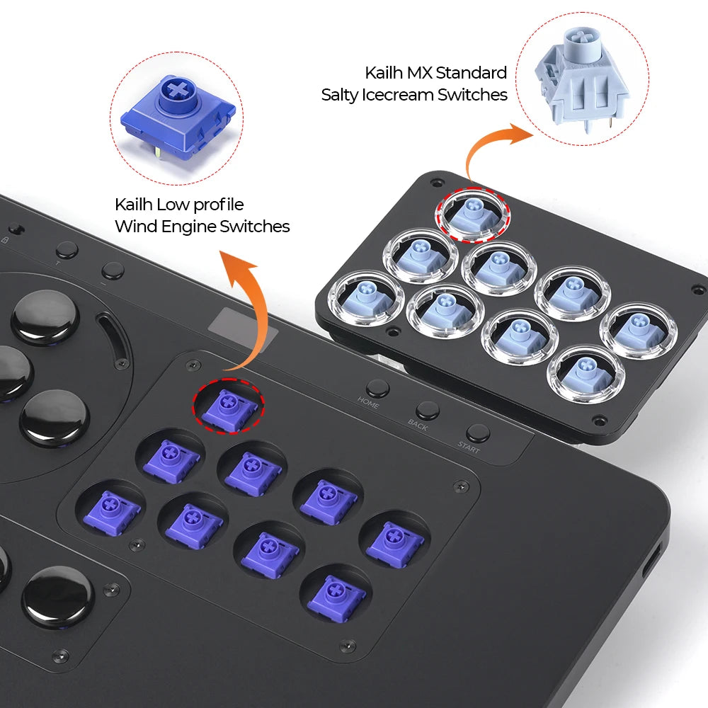 Haute42 HautePad X Leverless Fightstick – RGB Hitbox Controller