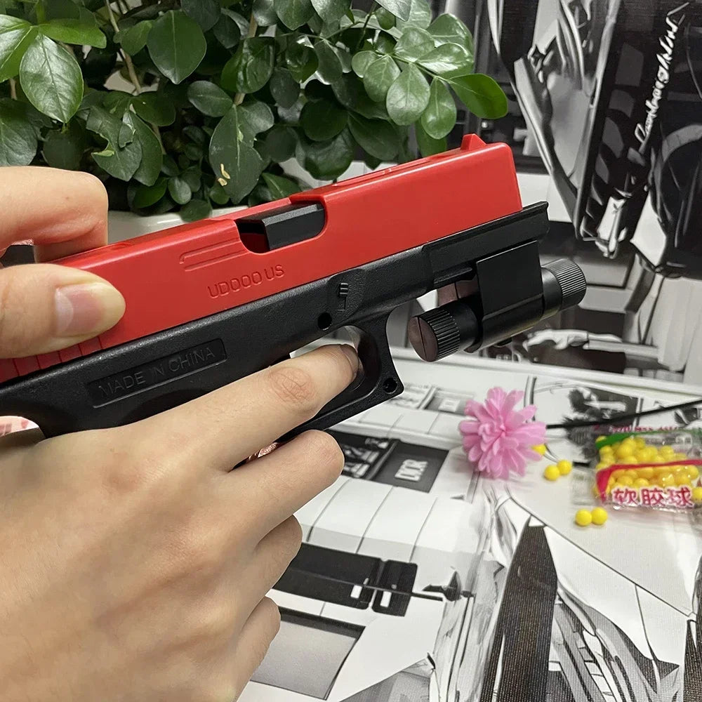High quality soft bullet air gun manual G17 glock toy gun lower magazine laser outdoor sports CS game weapons children gift