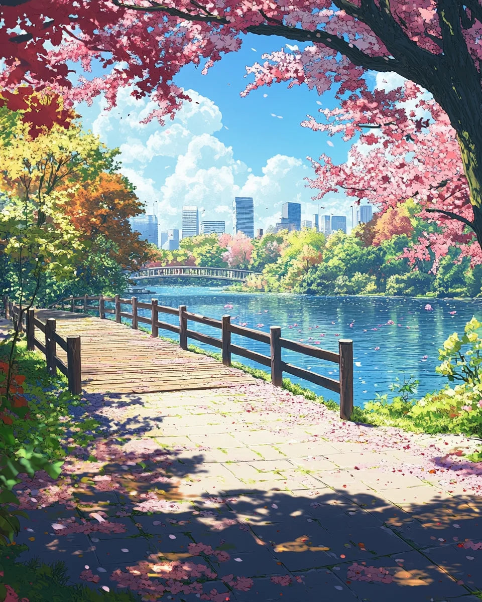 GATYZTORY Paint By Numbers – Flower Scenery Oil Painting Kit