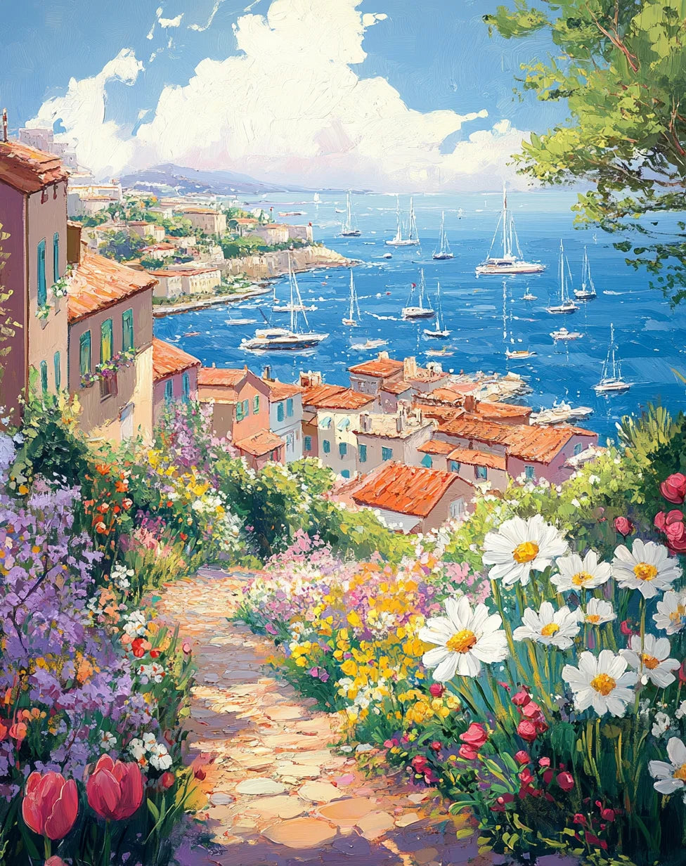 GATYZTORY Paint By Numbers – Flower Scenery Oil Painting Kit