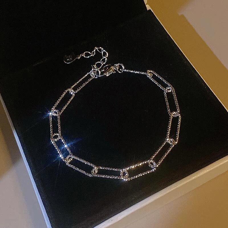 Luxury Cubic Zirconia Tennis Bracelet – Gold Chain for Women