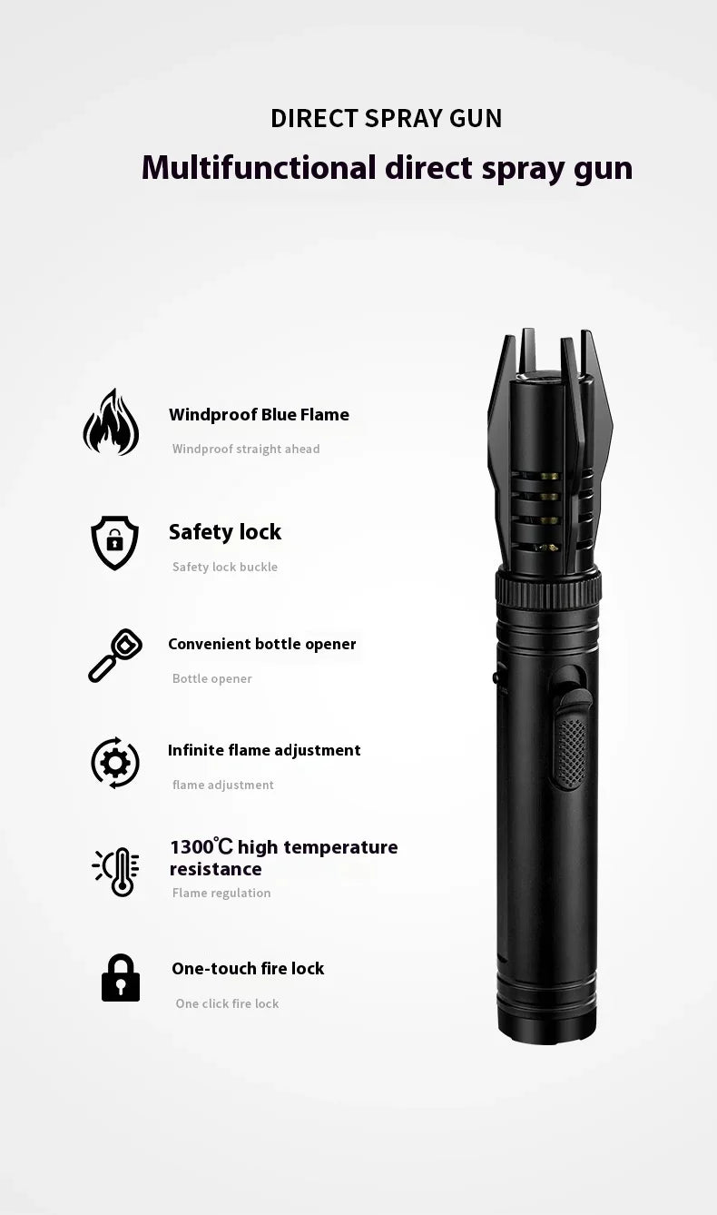 Gas Lighter Kitchen Cooking Powerful Metal Windproof Torch Flame Jet Barbecue Smoking Accessories Cigar Lighters Men's Gift