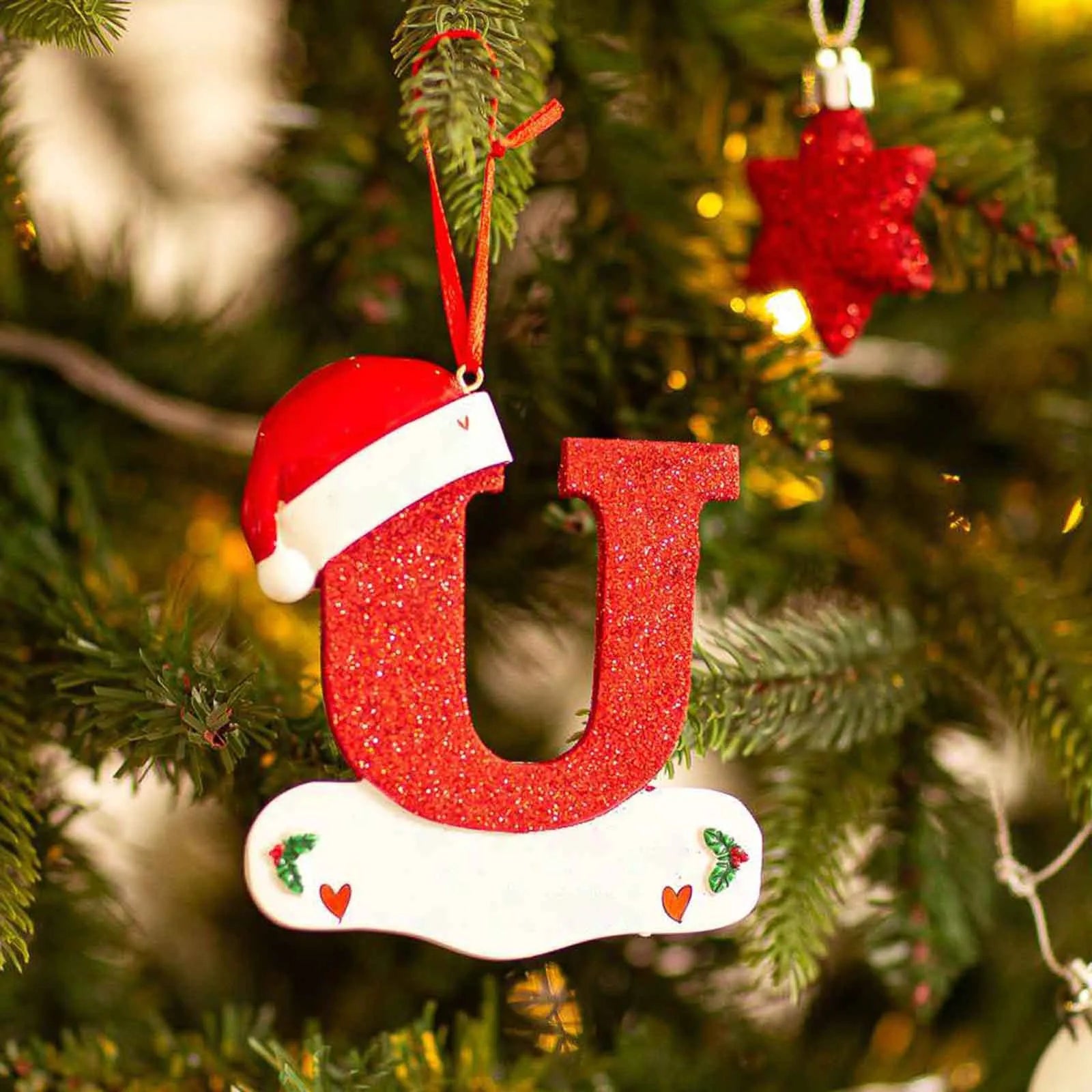 Christmas Letter Pendant Decorations – Acrylic DIY Xmas Ornaments