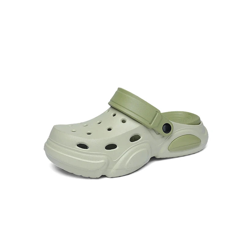 Summer Men's Thick-Soled Non-Slip Breathable Toe-Cap Sandals Casual Beach Slippers