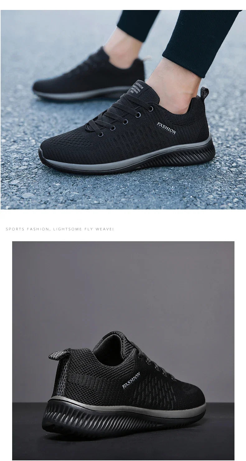 Men Running Walking Knit Shoes Fashion Casual Sneakers Breathable Sport Athletic Men Sneakers Casual Shoes Big Size 36-48