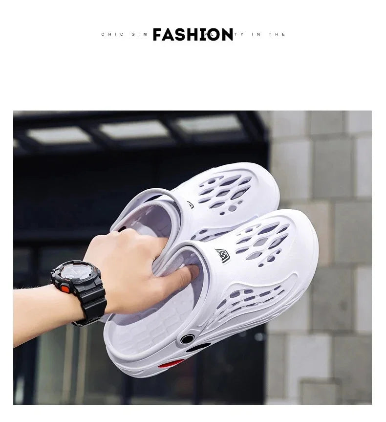 YRZL Mens Slippers Unisex Soft Non-slip Wear-resistant Casual Mens Sandals Comfortable Slip on Beach Shoes Outdoor Slippers Man