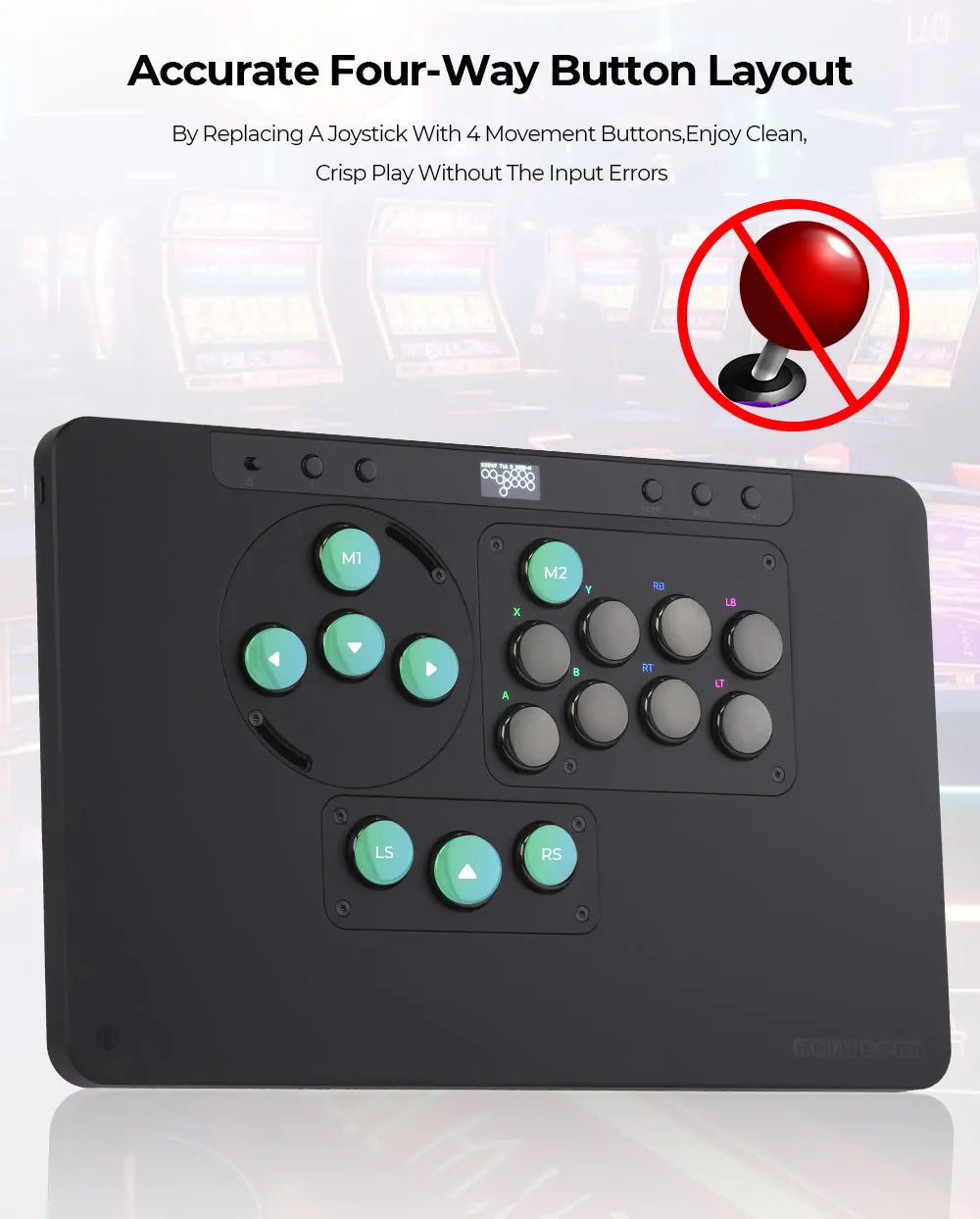 Haute42 HautePad X Leverless Fightstick – RGB Hitbox Controller