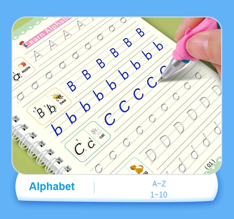 English Writing Practice Copybook – Groove Magic Calligraphy Book